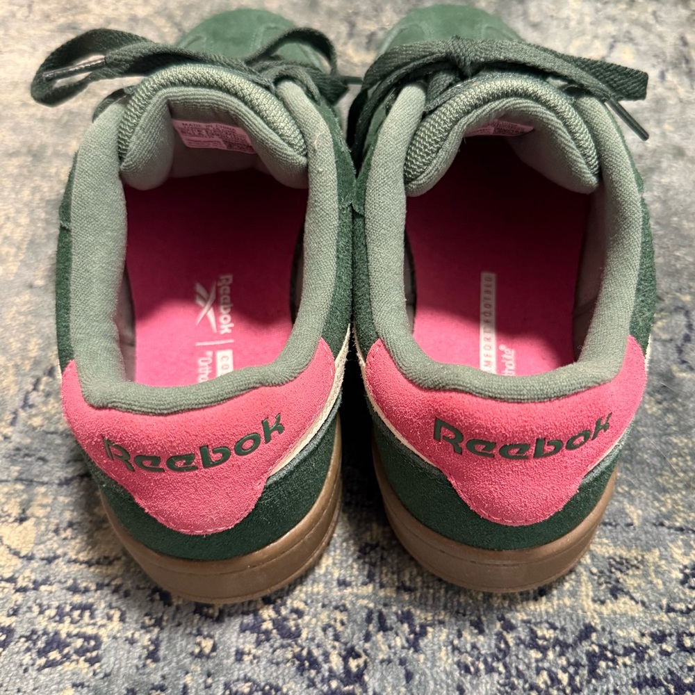 Reebok 8.5 Forte Lounger Women's Sneakers Green Pink White Sneakers NwoB - Picture 8 of 11